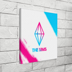 Холст квадратный The Sims neon gradient style - фото 2