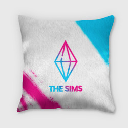 Подушка 3D The Sims neon gradient style