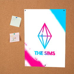 Постер The Sims neon gradient style - фото 2