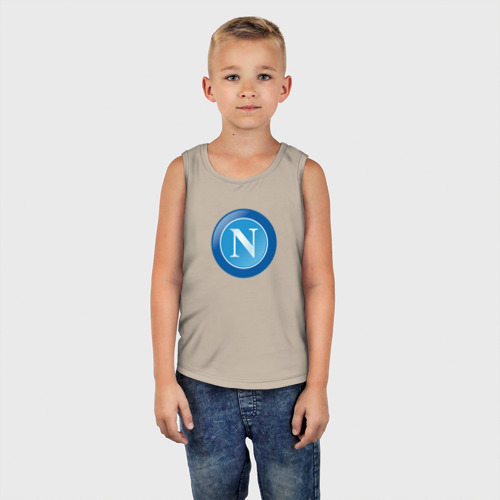 Детская майка хлопок Napoli sport club, цвет миндальный - фото 5