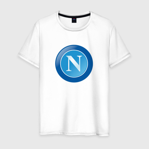 Мужская футболка из хлопка с принтом Napoli sport club, вид спереди №1