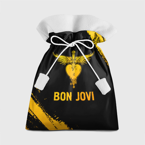 Подарочный 3D мешок Bon Jovi - gold gradient