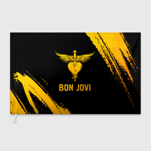 Флаг 3D Bon Jovi - gold gradient - фото 3