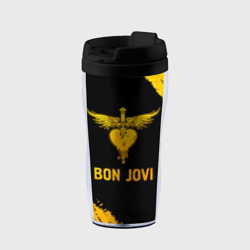 Термокружка-непроливайка Bon Jovi - gold gradient