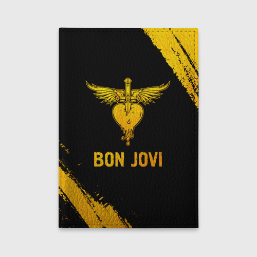 Обложка для автодокументов Bon Jovi - gold gradient