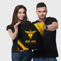 Подушка 3D Bon Jovi - gold gradient - фото 2