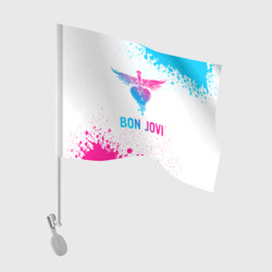 Флаг для автомобиля Bon Jovi neon gradient style