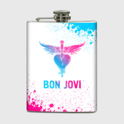 Фляга Bon Jovi neon gradient style