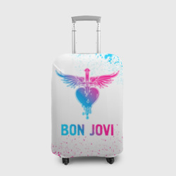 Чехол для чемодана 3D Bon Jovi neon gradient style