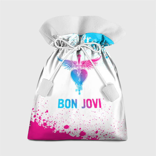 Подарочный 3D мешок Bon Jovi neon gradient style