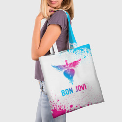 Шоппер 3D Bon Jovi neon gradient style - фото 2