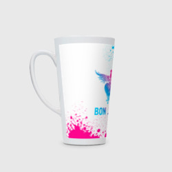 Кружка Латте Bon Jovi neon gradient style