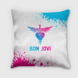 Подушка 3D Bon Jovi neon gradient style