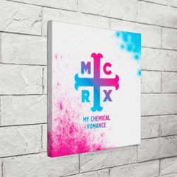 Холст квадратный My Chemical Romance neon gradient style - фото 2