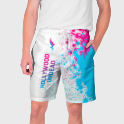 Hollywood Undead neon gradient style: по-вертикали – Мужские шорты 3D с принтом купить