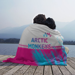 Плед 3D Arctic Monkeys neon gradient style: символ сверху - фото 2