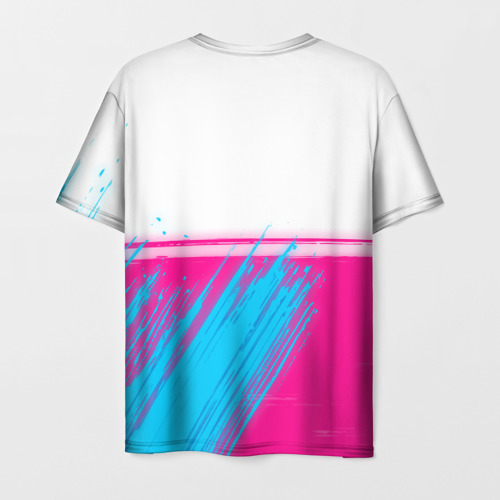 Мужская футболка 3D Arctic Monkeys neon gradient style: символ сверху, цвет 3D печать - фото 2