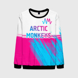 Мужской свитшот 3D Arctic Monkeys neon gradient style: символ сверху