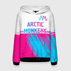 Женская толстовка 3D Arctic Monkeys neon gradient style: символ сверху