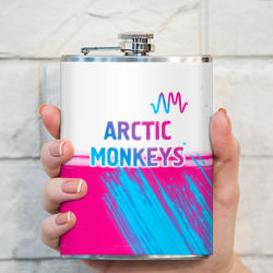 Фляга Arctic Monkeys neon gradient style: символ сверху - фото 2