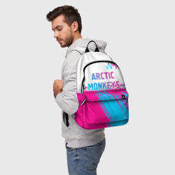 Рюкзак 3D Arctic Monkeys neon gradient style: символ сверху - фото 2