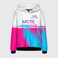 Мужская толстовка 3D Arctic Monkeys neon gradient style: символ сверху