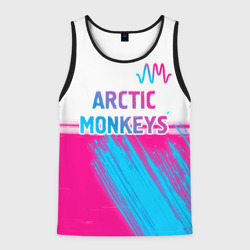 Мужская майка 3D Arctic Monkeys neon gradient style: символ сверху