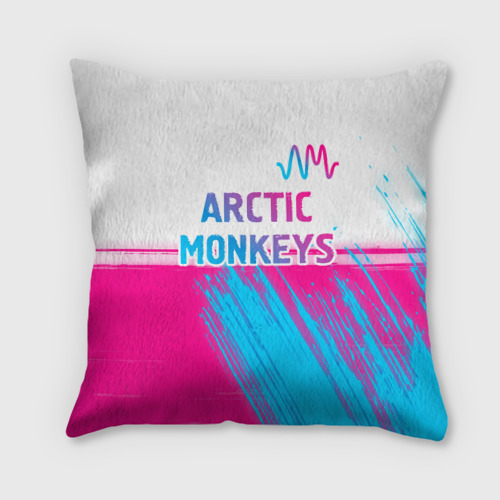 Подушка 3D Arctic Monkeys neon gradient style: символ сверху