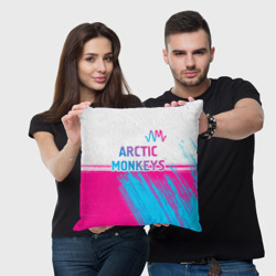 Подушка 3D Arctic Monkeys neon gradient style: символ сверху - фото 2