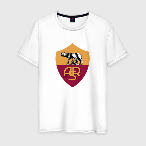 Мужская футболка из хлопка с принтом Roma fc club, вид спереди №1