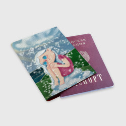Обложка для паспорта матовая кожа Снегурочка плачет - фото 2