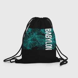 Рюкзак-мешок 3D Вавилон на фоне цветочных узоров 