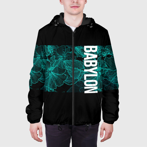 Мужская куртка 3D с принтом Вавилон на фоне цветочных узоров, вид сбоку #3