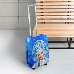 Чехол для чемодана 3D Красивая русская снегурочка - фото 2