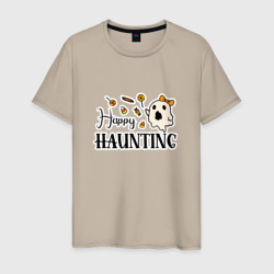 Мужская футболка хлопок Удачных призраков хэллоуин конфеты и призраки