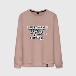 Мужской свитшот хлопок Halloween party паук с паутиной хэллоуин