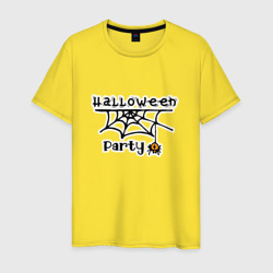 Halloween party паук с паутиной хэллоуин – Футболка из хлопка с принтом купить со скидкой в -20%