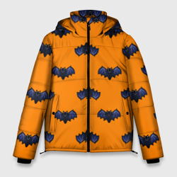 Мужская зимняя куртка 3D Летучие мыши - паттерн оранжевый 