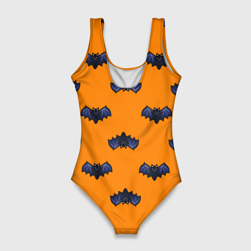 Женский купальник 3D Летучие мыши - паттерн оранжевый , цвет 3D печать - фото 2