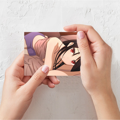 Поздравительная открытка Kaguya-sama wa Kokurasetai Кагуя Шиномия, цвет белый - фото 3