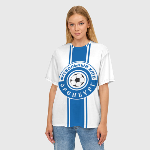 Женская футболка oversize 3D Оренбург ФК, цвет 3D печать - фото 3