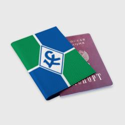 Обложка для паспорта матовая кожа Самарские крылья советов - фото 2