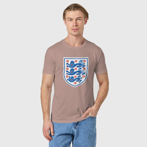 Мужская футболка хлопок Англия фк, цвет пыльно-розовый - фото 3