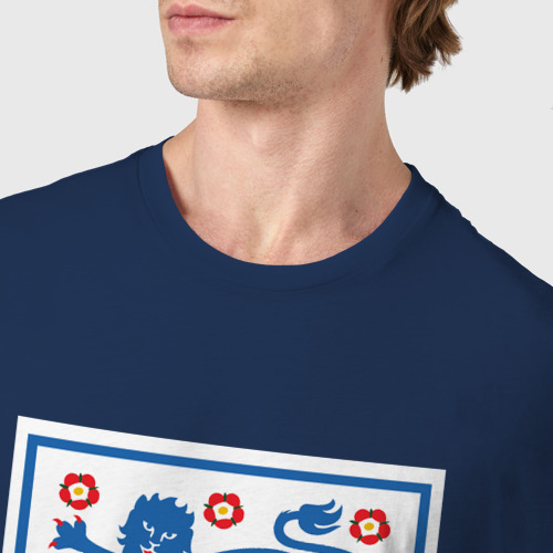 Мужская футболка хлопок Англия фк, цвет темно-синий - фото 6