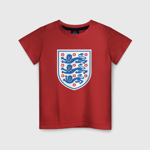 Детская футболка хлопок с принтом Англия фк, вид спереди #2