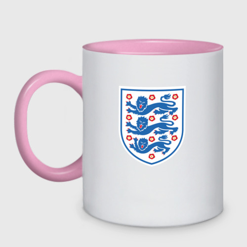 Кружка двухцветная Англия фк, цвет белый + розовый