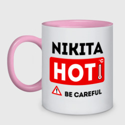 Никита горячий – Кружка двухцветная с принтом купить