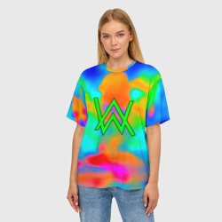Женская футболка oversize 3D Alan walker toxic music - фото 2