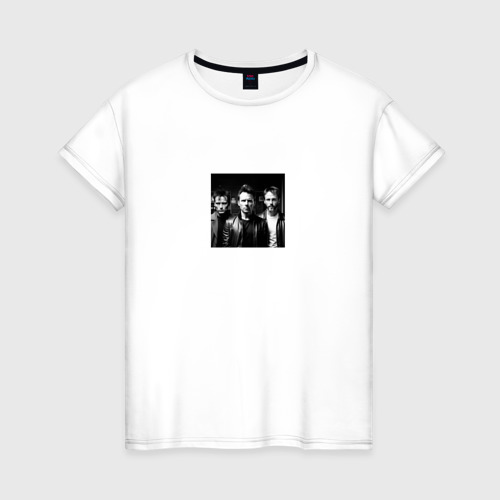 Женская футболка из хлопка с принтом Muse - музыкальная группа, вид спереди №1