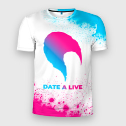 Мужская футболка 3D Slim Date A Live neon gradient style